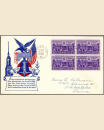 #835 - 3¢ Ratify Constitution FDC