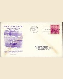 #836 - 3¢ Swedes & Finns FDC