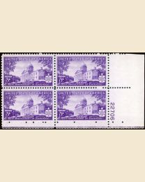 # 903 - 3¢ Vermont: plate block