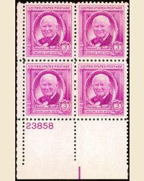 # 960 - 3¢ William A. White: plate block