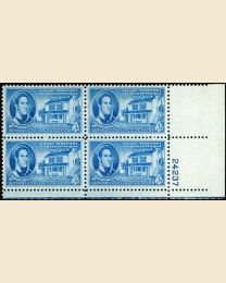 # 996 - 3¢ Indiana Territory: plate block