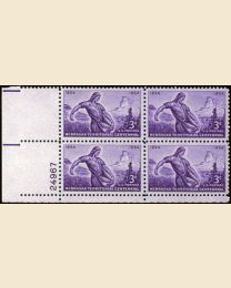 #1060 - 3¢ Nebraska Terr.: plate block