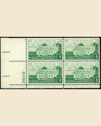 #1108 - 3¢ Gunston Hall: plate block