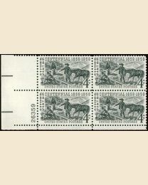 #1130 - 4¢ Silver Centennial: plate block