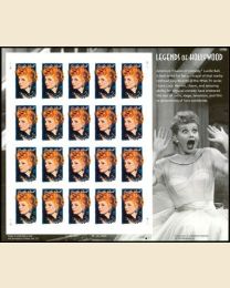 United States #3523 Lucille Ball Legends of Hollywood Sheet of 20