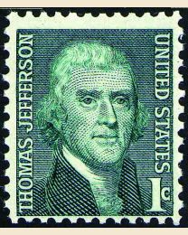 #1278 - 1¢ Thomas Jefferson
