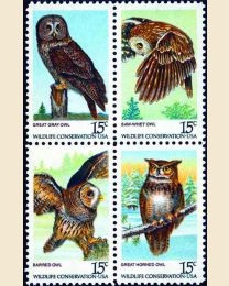 #1760S - 15¢ American Owls