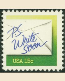 #1808 - 15¢ Write Soon green