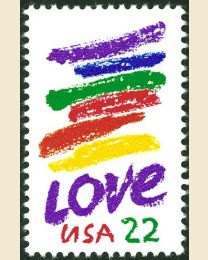#2143 - 22¢ Love - brush strokes