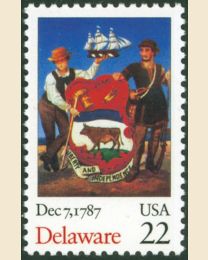 #2336 - 22¢ Delaware (1987)