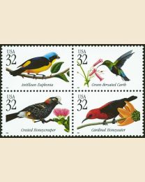 #3222S - 32¢ Tropical Birds