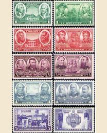  Complete 1936-37 Army and Navy Postage Stamps, Mint