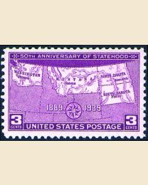 # 858 - 3¢ Statehood - 4 States