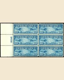 #C7 - 10¢ Map & Mail Planes: Plate Block