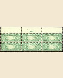 #C9 - 20¢ Map & Mail Planes: Plate Block