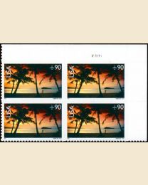 #C143 - 90¢ Hagatna Bay Guam: Plate Block