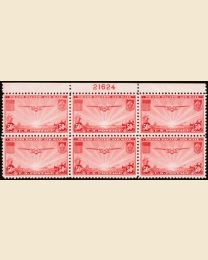 US Stamps Postage Due Sc #J77a Used Top Plate # Block of 8 Light