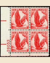 #C50 - 5¢ Eagle: Plate Block