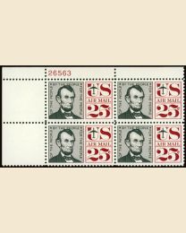 #C59 - 25¢ Abe Lincoln: Plate Block