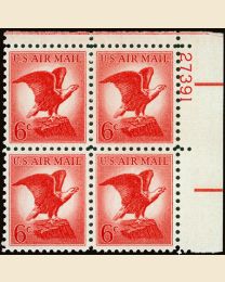 #C67 - 6¢ Bald Eagle: Plate Block