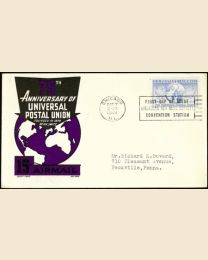 #C43 - 15¢ Globe & Doves FDC