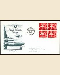 #C60 - 7¢ Jet Liner (red) FDC