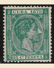 Cuba #79 25c King Alfonso XII
