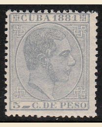 Cuba #97 5c King Alfonso XII