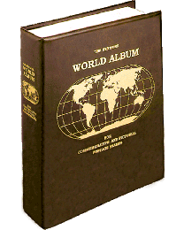 Lot - Collection of ten postage stamp albums. Eight International stamp  albums, one WWII commemorative stamp album and The Recent Stamp Album. Each  book is partially filled with stamps.