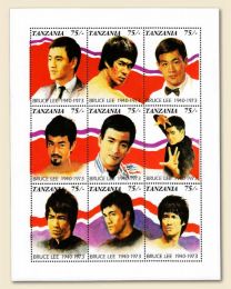 Bruce Lee Tanzania mint sheet