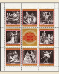 Vienna Opera House Centennial Sheet of 8