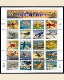 US 3142 Classic American Aircraft sheet of 20