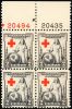 #702 - 2¢ Red Cross: Plate Block