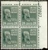 # 828 - 24¢ B. Harrison: plate block