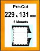 Pre-cut Mounts 229 x 131 mm  (stamp w x h)