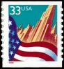 #3281 - 33¢ Flag over City